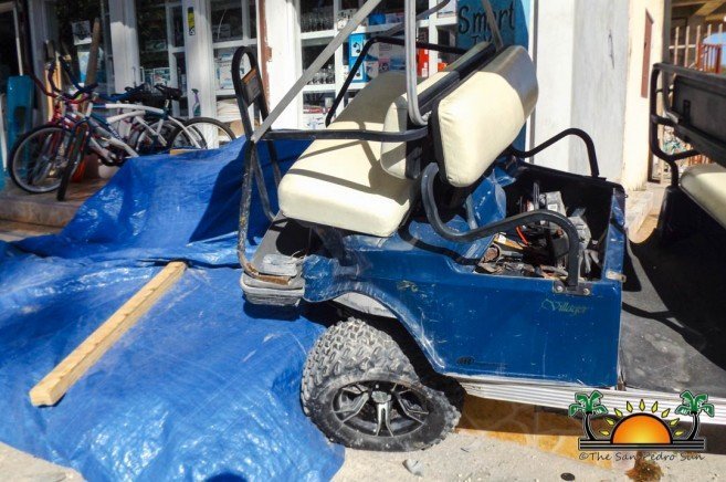 Taxi-runs-over-Golf-Cart-parked-on-Coconut-Drive-2